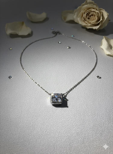 925 Silver Baguette Stone Chain